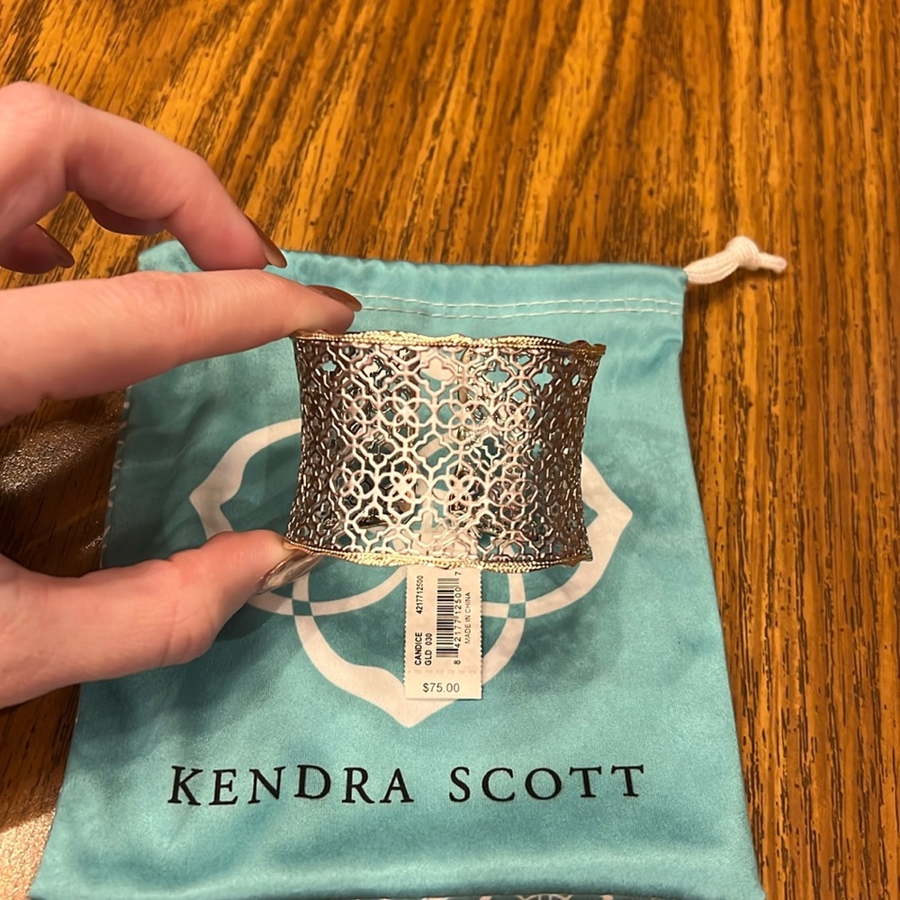 NWT Kendra Scott Candice Gold and Silver Cuff Bracelet